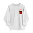 thumbnail image 1 of Lorytime Womens Christmas Sweatshirts Santa Claus Print Shirt Crew Neck Long Sleeve Pullover Loose Tops for Holiday, 1 of 6