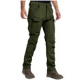 thumbnail image 1 of Lorytime Work Cargo Pants for Men Fleece Straight Leg Trousers Button Zipper Hiking Pants with Multi Pockets Outfits, 1 of 6