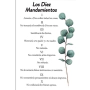 Los 10 Mandamientos En Espa ol Para Pared Bible Verse Wall Art Scripture Biblical 10 commandments Canvas Religious Christian poster Unframed12x18inch30x45cm