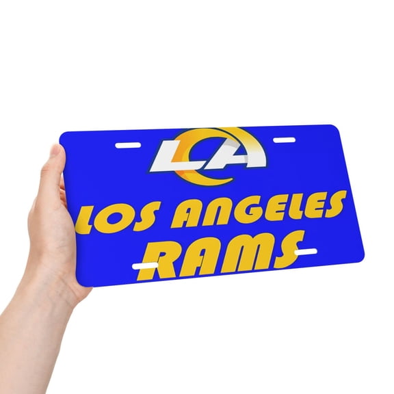 Los_Angeles 1 Custom Car Aluminum Decorative License Plate, American Football Team Fan Themed Label, Decorative Aluminum Novelty License Plate, New Car Gift for Men/Women/Boys/Girls, 6 x 12 Inch