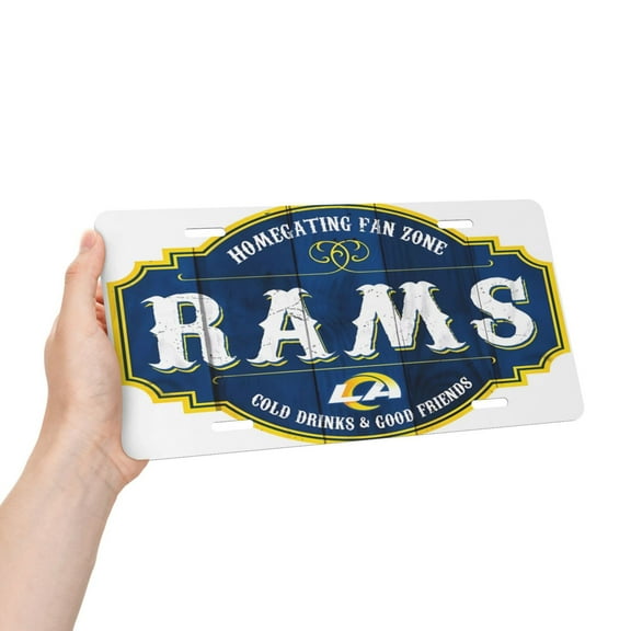 Los_Angeles 1 Custom Car Aluminum Decorative License Plate, American Football Team Fan Themed Label, Decorative Aluminum Novelty License Plate, New Car Gift for Men/Women/Boys/Girls, 6 x 12 Inch