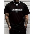 thumbnail image 1 of Los Angeles 1993 Graphic Print T-Shirt for Men - Casual Crew Neck Tee with Slight Stretch, Polyester Blend (95% Polyester, 5% Elastane), Summer Fashion Top, 1 of 10