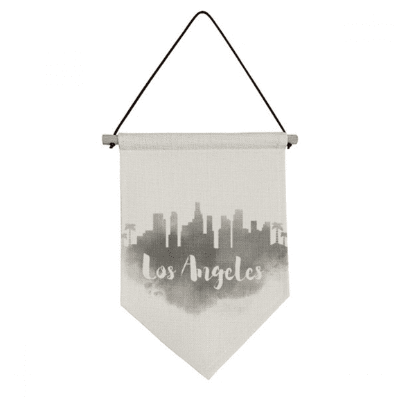Los Angeles America Ink City Painting Canvas Flag Hanging Wall Art Decor Banner