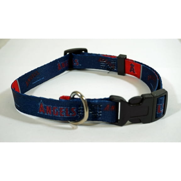 Los Angeles Anaheim Baseball Angels MLB Medium adjustable 12.25 -14.75 inch Nylon Pet Dog Collar