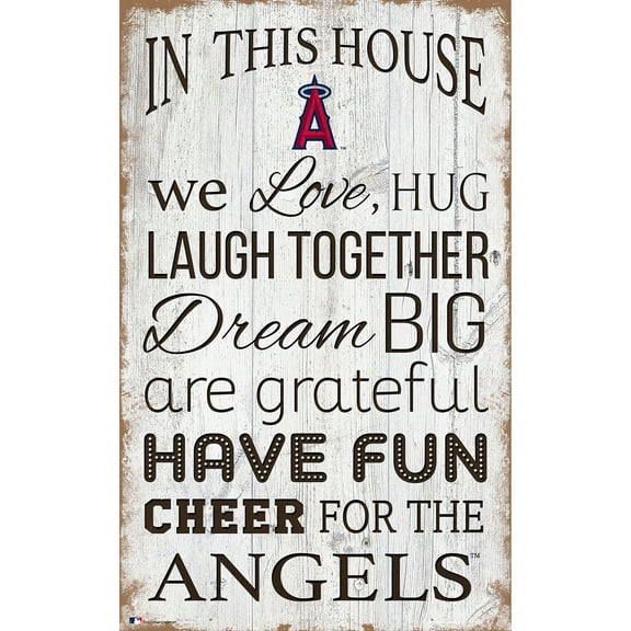 Los Angeles Angels 11'' x 19'' Team In This House Sign