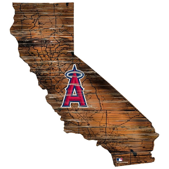 Los Angeles Angels 12'' Road Map State Cutout Sign