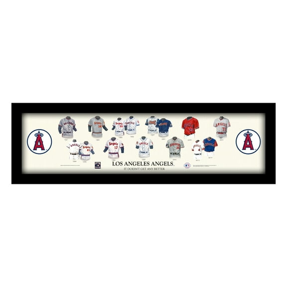 Los Angeles Angels Cooperstown Collection Framed Uniform Heritage Art Print