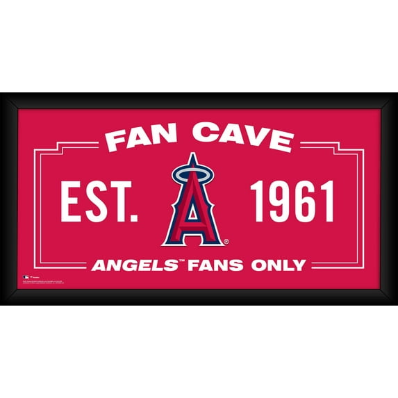 Los Angeles Angels Framed 10" x 20" Fan Cave Collage