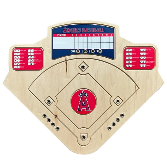 Los Angeles Angels Handcrafted Wood Baseball Game