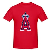 Los Angeles_Angels Short Sleeve T-Shirt,MLB Team Logo T Shirts,Cotton Crew Neck Tee Tops,Novelty Graphic Tees Shirts Top red 5x-Large