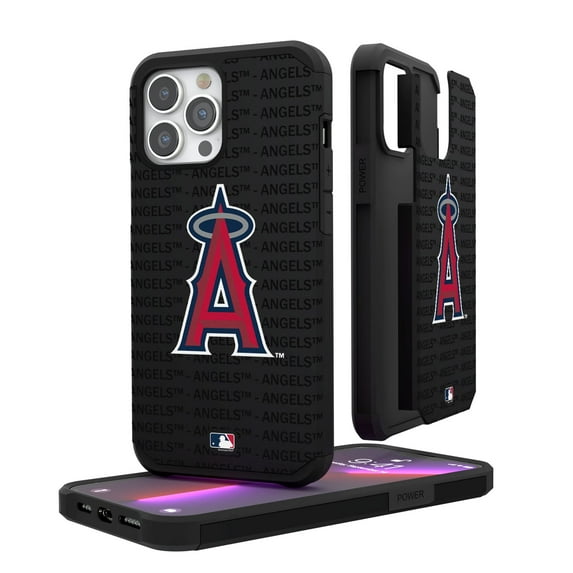 Los Angeles Angels iPhone Text Backdrop Rugged Case