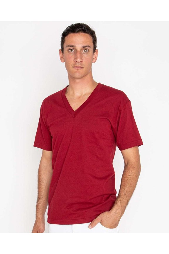 USA-Made Fine Jersey V-Neck T-Shirt