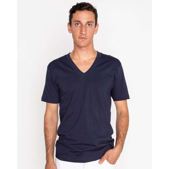 Los Angeles Apparel USA-Made Fine Jersey V-Neck T-Shirt