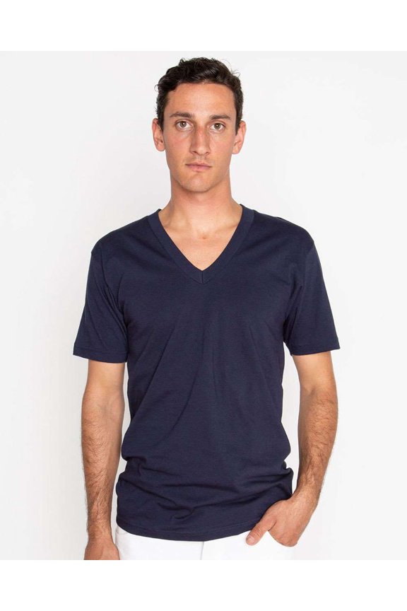 USA-Made Fine Jersey V-Neck T-Shirt