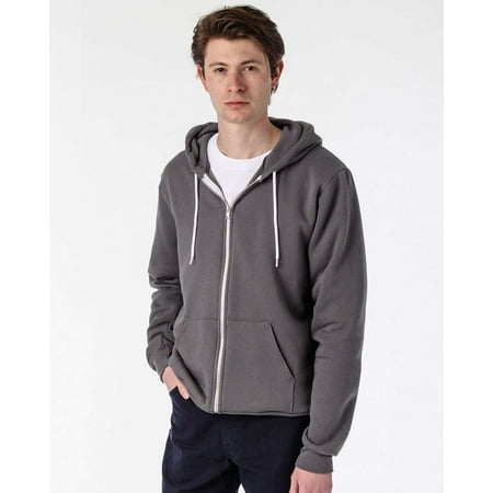 Los Angeles Apparel Adult USA-Made Flex Fleece Full-Zip Hooded Sweatshirt, XXS,
