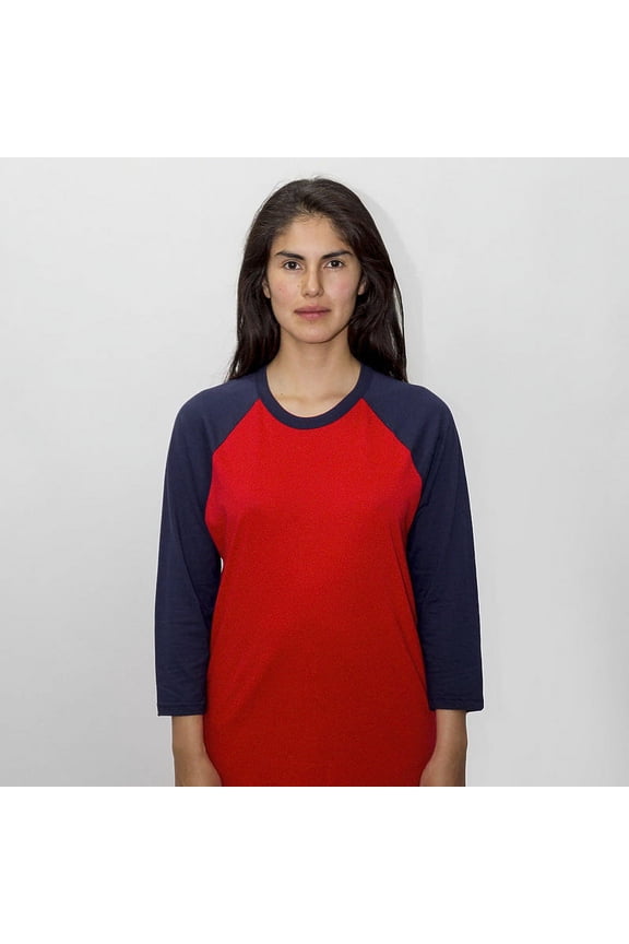 USA-Made Three Quarter Sleeve Raglan Baseball T-Shirt