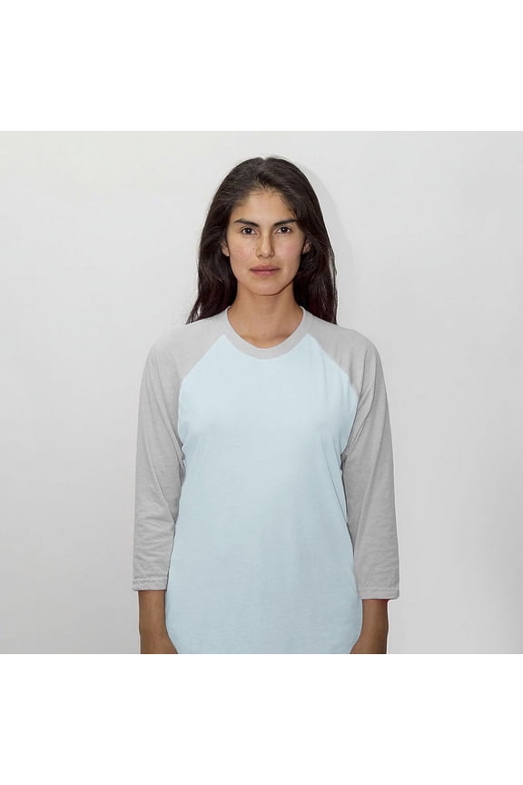 USA-Made Three Quarter Sleeve Raglan Baseball T-Shirt