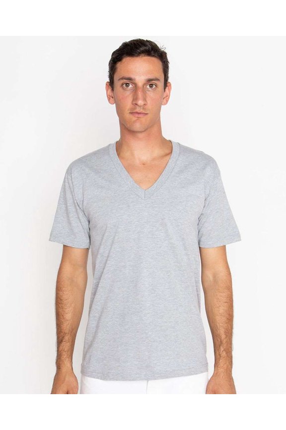 USA-Made Fine Jersey V-Neck T-Shirt