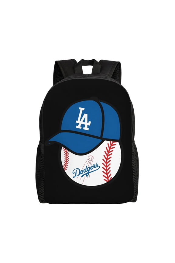 Los Angeles Backpack Lightweight Bookbag Durable Casual Travel Daypack Waterproof Laptop Bag With Side Pockets Ball Team Logo Print Gifts For Sports Game Fans