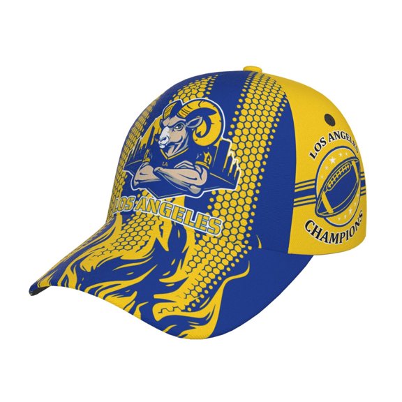 Los Angeles Baseball Cap for Men & Women Mascot Print Adjustable Unisex Hat for Game Day, Outdoor - Gift for Fans
