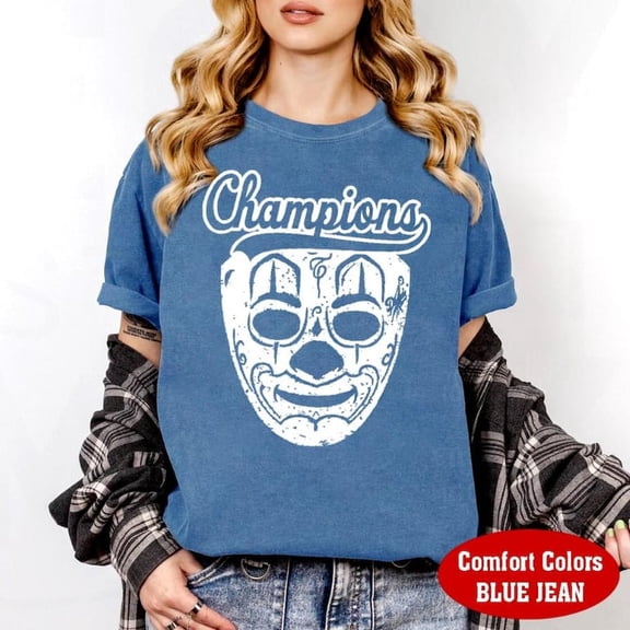 Los Angeles Baseball Champions Mask Vintage Comfort Colors Shirt, Los Angeles Baseball Champs 2025 Retro T-Shirt, Game Day Shirt, For Her