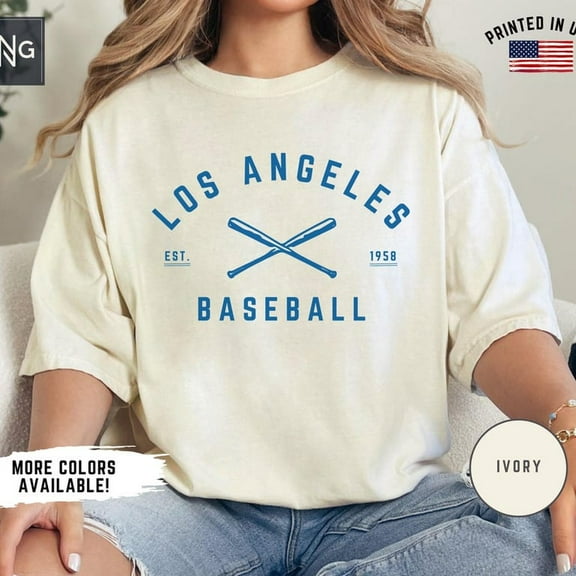 Los Angeles Baseball Shirt, Dodger Baseball Gameday Shirt, Retro Los Angeles Sports Apparel, Dodgers Baseball Fan Gift, LA Baseball Fan Gift