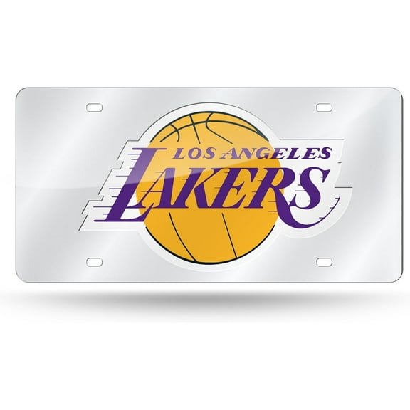Los Angeles Basketball Lakers Acrylic License Plate Laser Tag