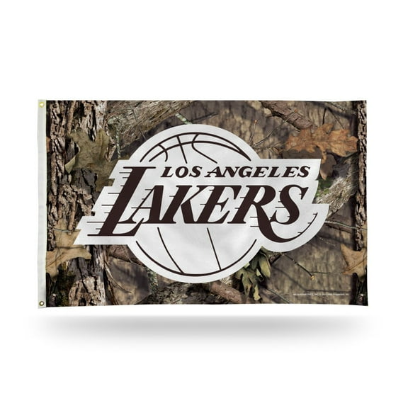 Los Angeles Basketball Lakers Indoor Outdoor Camo Look 3x5 Banner Flag