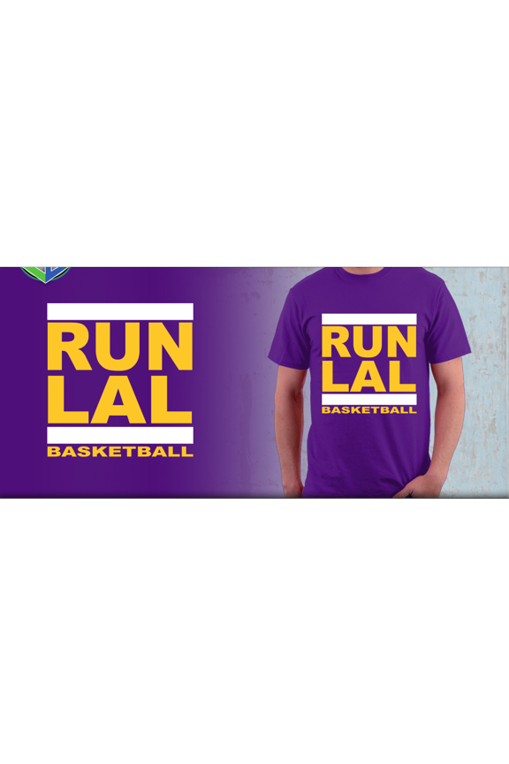 Los Angeles Basketball 'RUN LAL' T-shirt 2XL