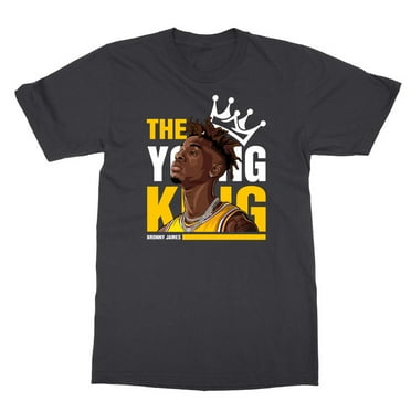 Los Angeles Basketball The Young King Fans Tribute Unisex T-Shirt (Black, Small)