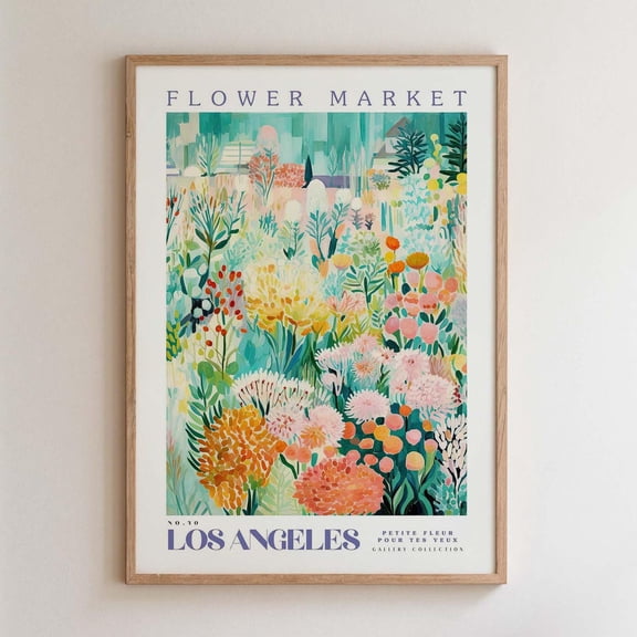 Los Angeles Botanical Market Cityscape Wall Art Home Decor