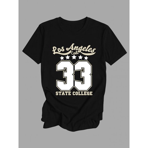 Los Angeles Cali 33 mens Exercise 180G 100% Cotton black gym Running Fashion Unisex Shirt Printed tshirts Unique Design Unisex Shirt Printed tshirts