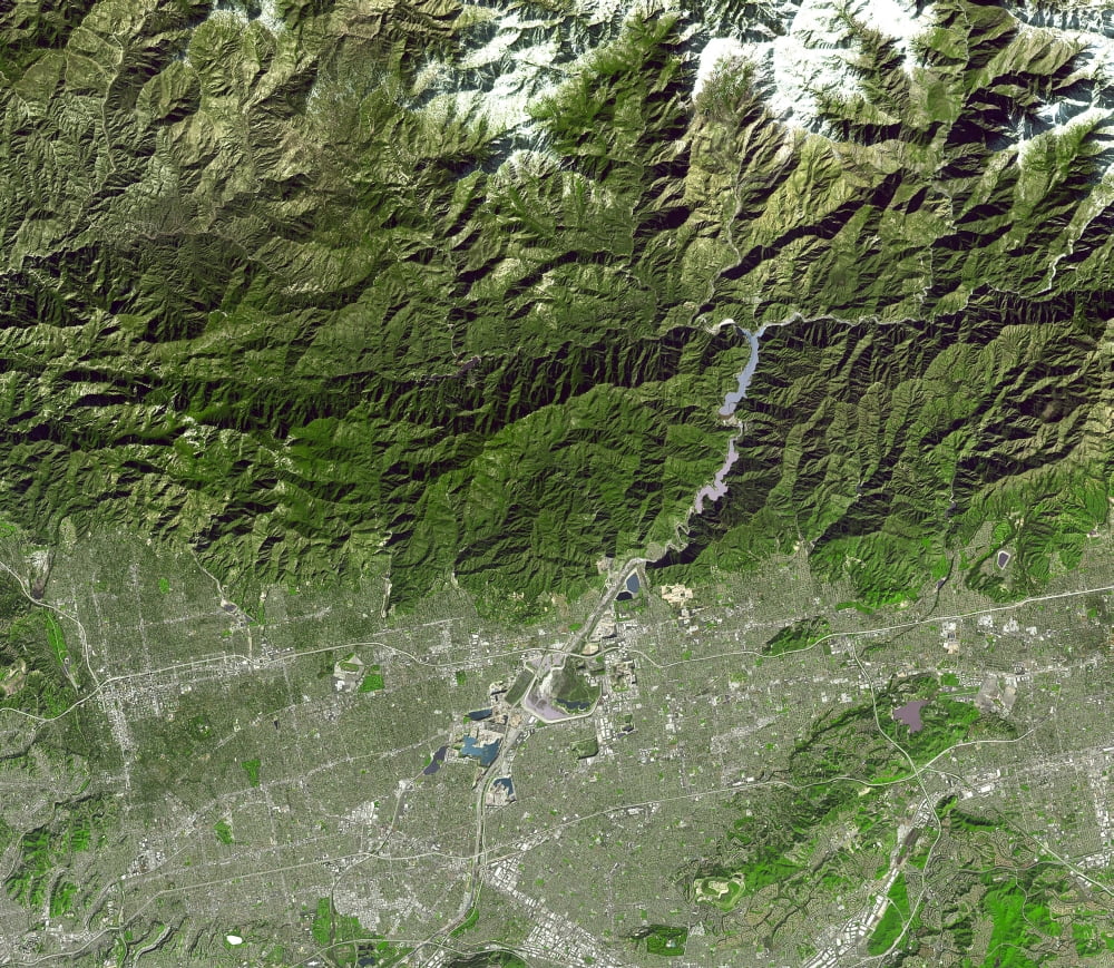 Los Angeles California Canvas Art - Stocktrek Images (30 x 26)