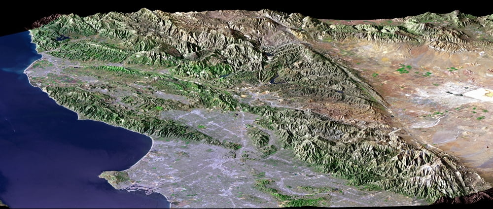 Los Angeles California Canvas Art - Stocktrek Images (42 x 18)