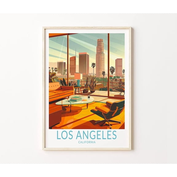 Los Angeles California City Travel Wall Art Home Decor