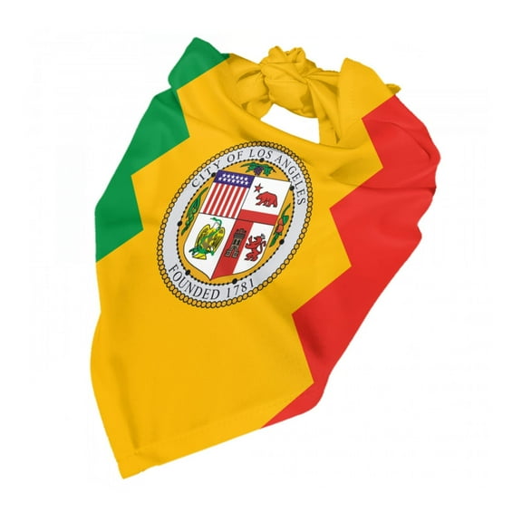 Los Angeles California Flag Puppy Bandana Printing Dog Bib Scarf For Small Medium Large Dogs Cats Pets
