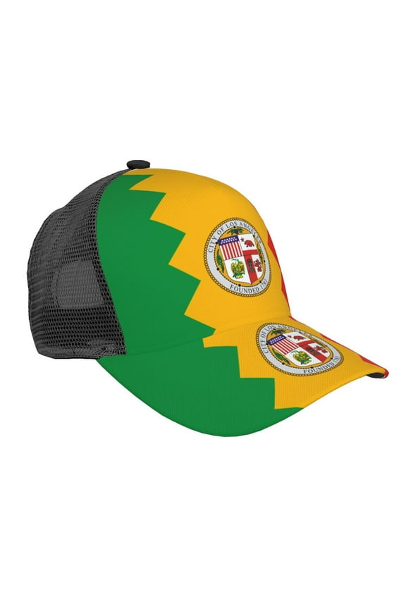 Los Angeles California Flag Snapback Trucker Hats Baseball Caps Adjustable Mesh Back Ball Caps For Men Women