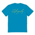 thumbnail image 1 of Los Angeles California Graphic Tropical Blue Men's Cotton T-Shirt, 1 of 1
