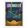 thumbnail image 1 of Los Angeles California - Hollywood Bowl - Vintage Travel Poster by David Klein c.1958 - Japanese Unryu Rice Paper Art Print 24 x 32 in, 1 of 4
