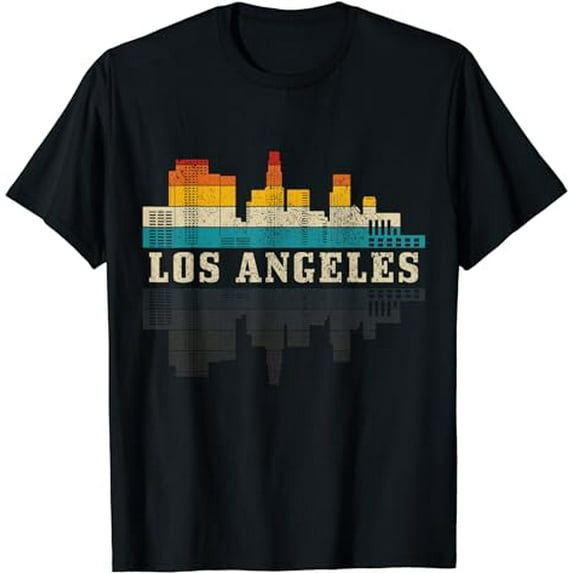 Los Angeles California LA Skyline Vintage Pride T-Shirt