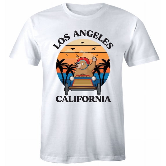 Los Angeles California Tee Shirt Retro Bear Driving LA CA T-Shirt