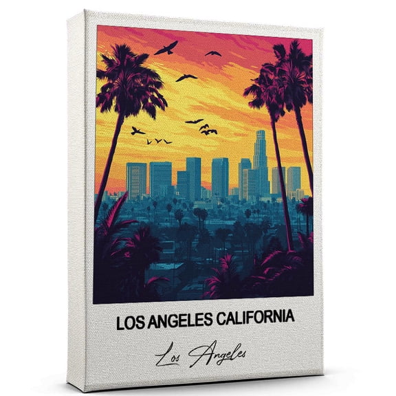 Los Angeles California Travel Art Canvas Modern Wall Art Inspired by Los Angeles Canvas Great Gift for Travel Lovers Ready to Hang