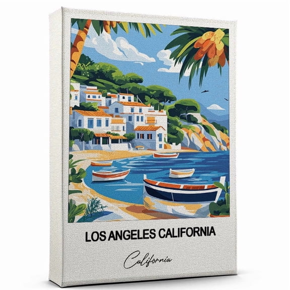 Los Angeles California Travel Canvas Art Stunning Travel Wall Print California Canvas Inspired Artwork to Elevate Your Living Room or Office Ready to Hang