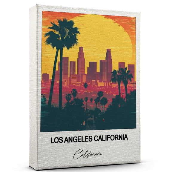 Los Angeles California Travel Wall Decor  Scenic Travel Canvas Print of California Canvas  Beautiful Gift for Home, Office, or Living Space