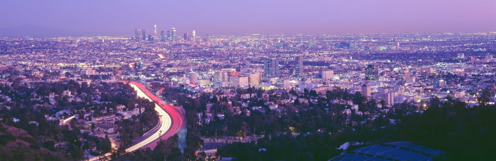 Los Angeles California USA Canvas Art - Panoramic Images (27 x 9)