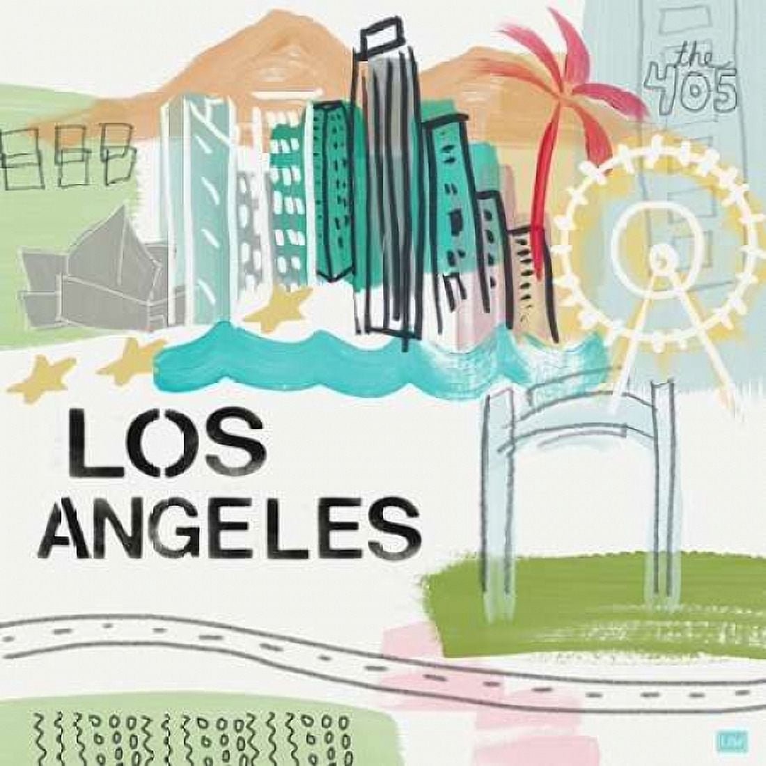 Los Angeles Canvas Art - Linda Woods (24 x 24)