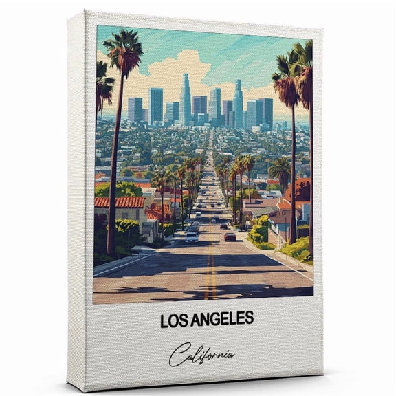 Los Angeles Canvas Wall Art Travel-Inspired Home Decor Featuring California Art Canvas Unique Gift for Travel Canvas Ready to Hang
