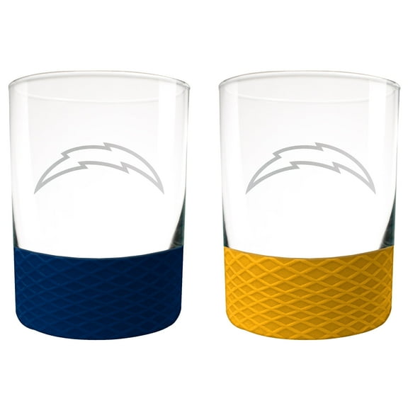 Los Angeles Chargers 14oz. Commissioner Rocks Glass Two-Piece Set