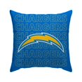 thumbnail image 1 of Los Angeles Chargers 18'' x 18'' Echo Wordmark Poly Span D-cor Pillow, 1 of 1