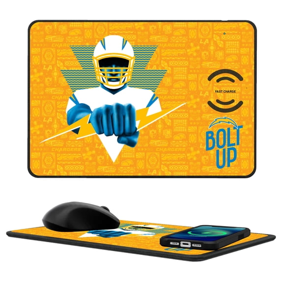 Los Angeles Chargers 2024 Illustrated Limited Edition Wireless Charger and Mouse Pad